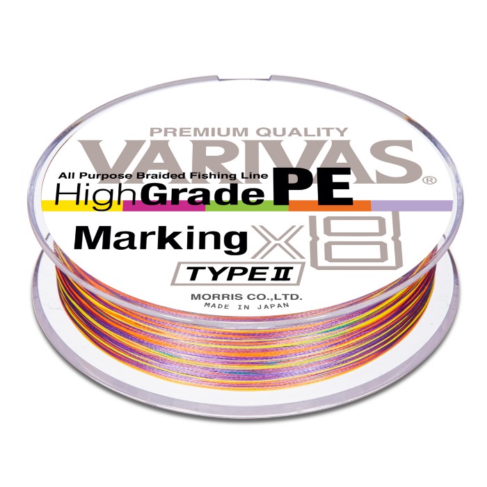 

Шнур плетёный Varivas PE Hight Grade PE Marking Type Ⅱ X8 200m (#2) 37lb