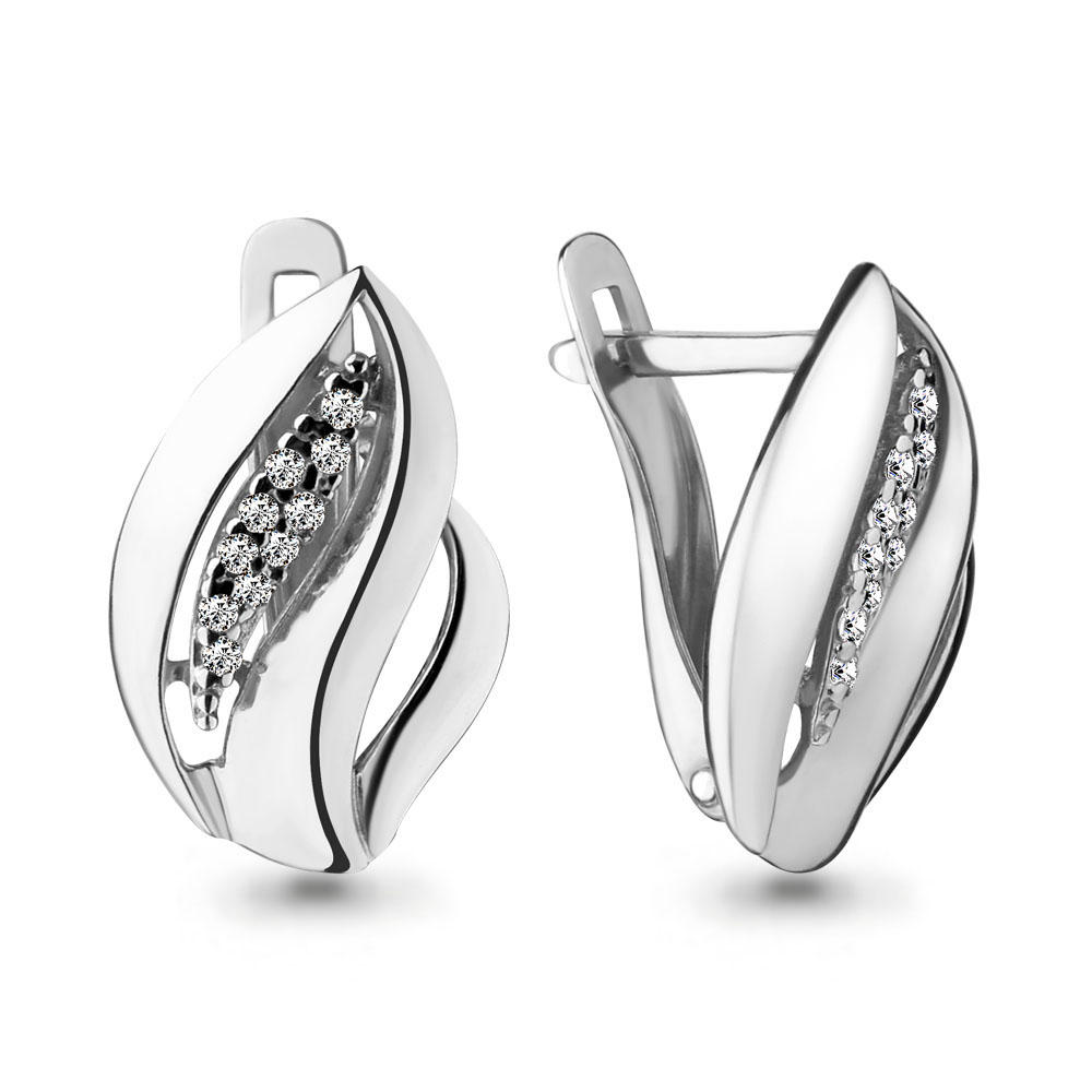 

Серьги из серебра с фианитом Aquamarine Aquamarine 42136А_925_р, 42136А_925_р
