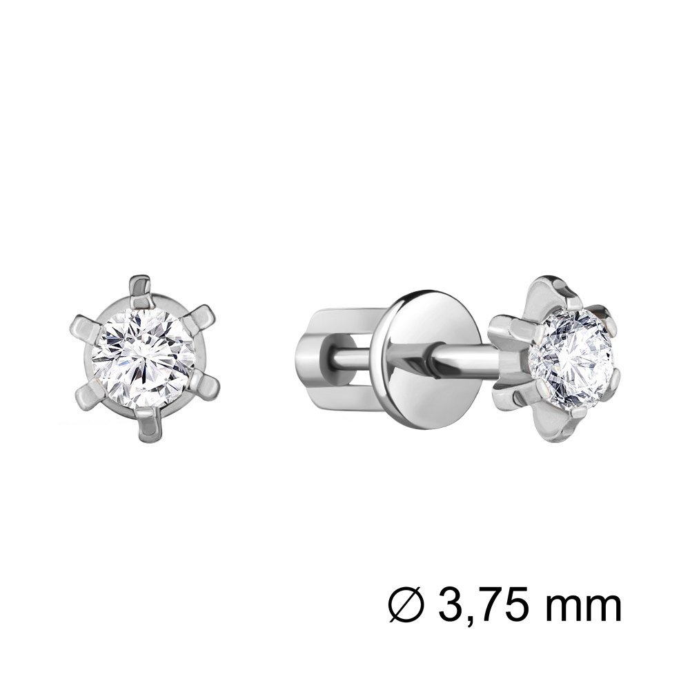 

Серьги из серебра с фианитом Aquamarine Aquamarine 42087А_925_р, 42087А_925_р