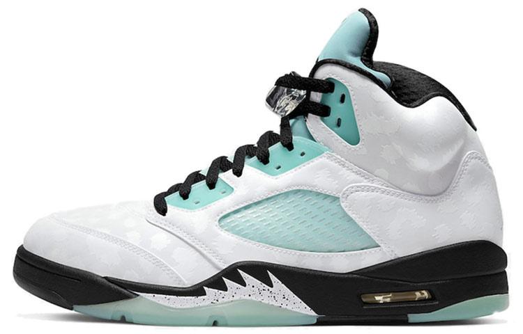 

Кеды унисекс Jordan Air Jordan 5 island green белые 41 EU, Белый, Air Jordan 5 island green