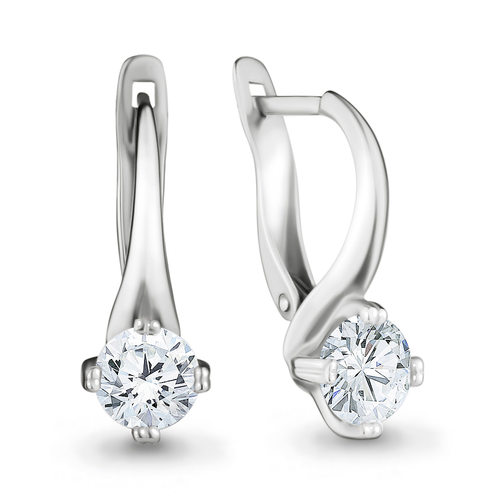

Серьги из серебра с фианитом Aquamarine Aquamarine 42076_925_р, 42076_925_р