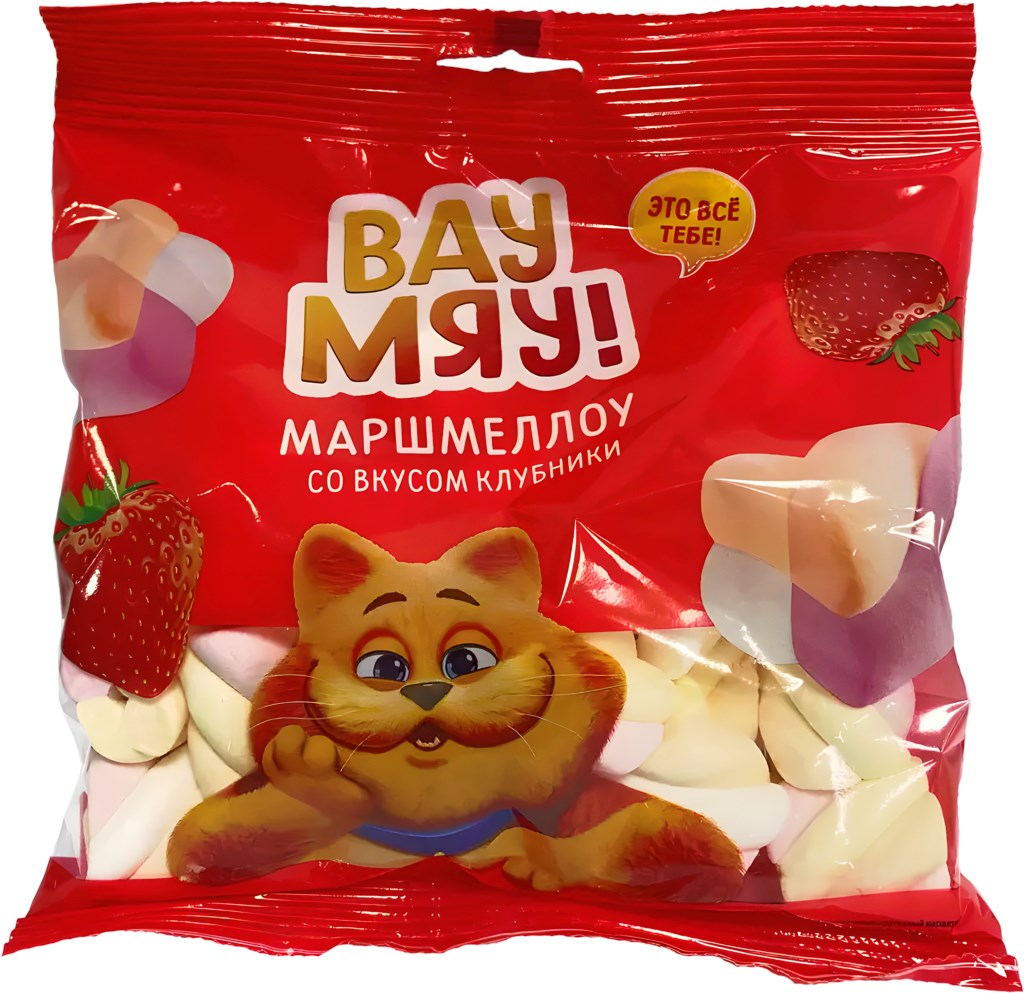 Маршмеллоу ВауМяу со вкусом клубники 90 г