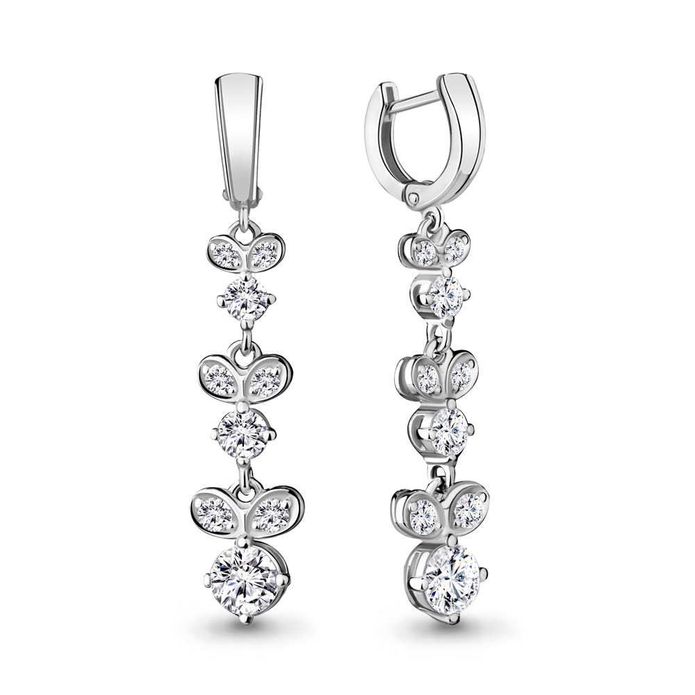 

Серьги из серебра с фианитом Aquamarine Aquamarine 41696_925_р, 41696_925_р