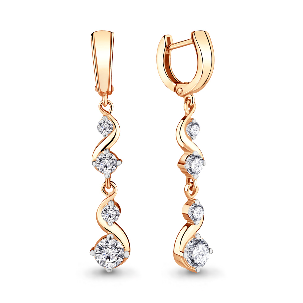 

Серьги из серебра с фианитом Aquamarine Aquamarine 416951А_925_з, 416951А_925_з