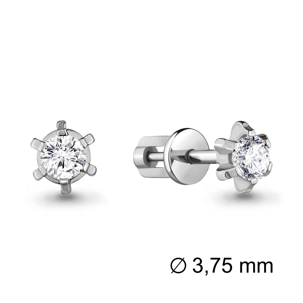 

Серьги из серебра с фианитом Aquamarine Aquamarine 41688А_925_р, 41688А_925_р
