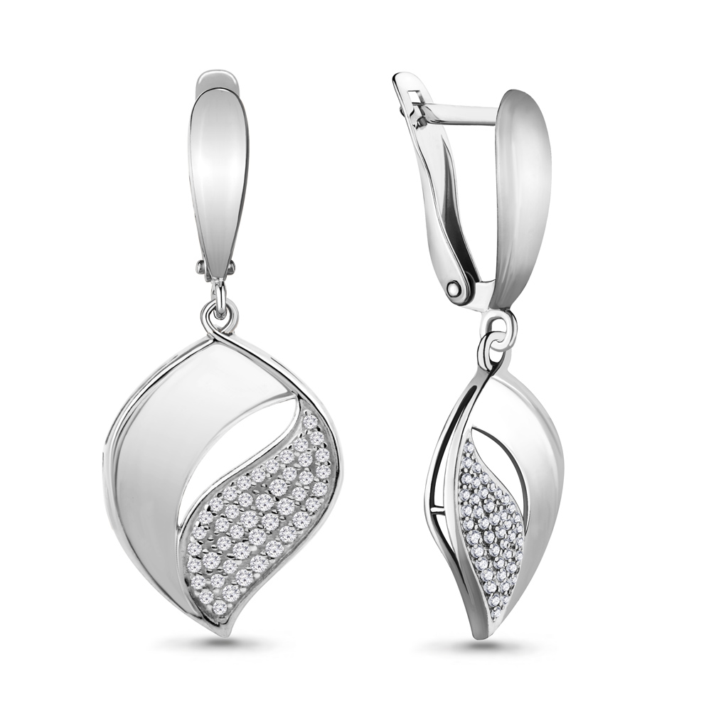 

Серьги из серебра с фианитом Aquamarine Aquamarine 41637А_925_р, 41637А_925_р