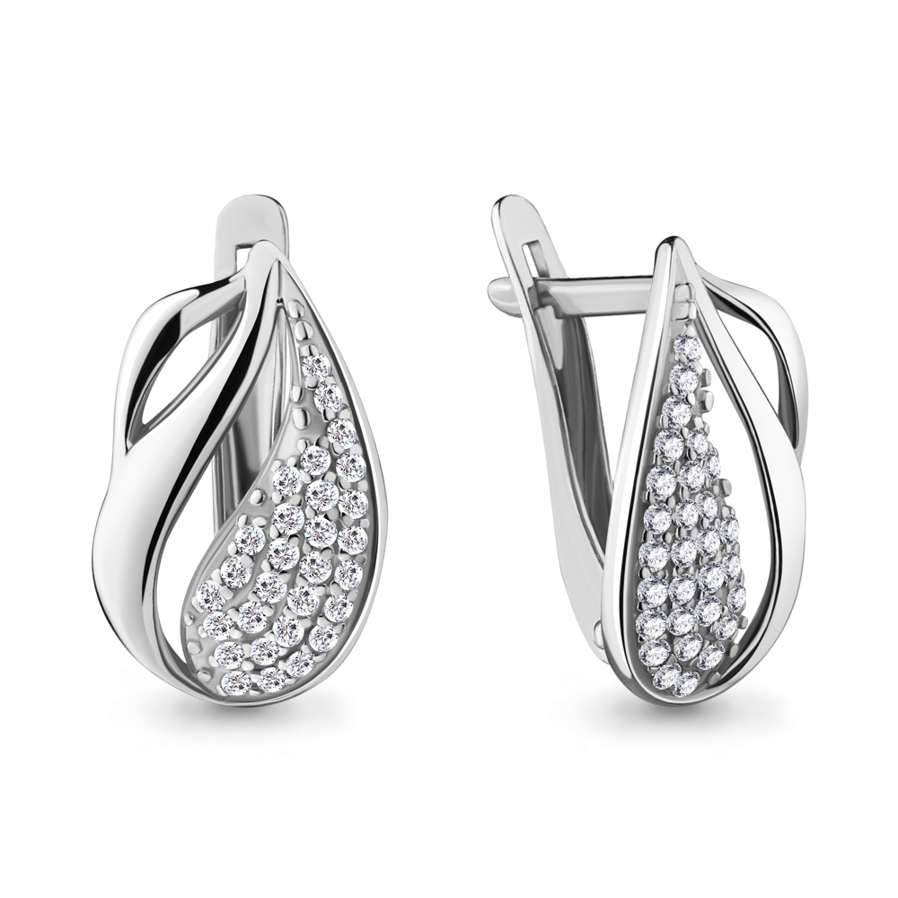 

Серьги из серебра с фианитом Aquamarine Aquamarine 41630А_925_р, 41630А_925_р