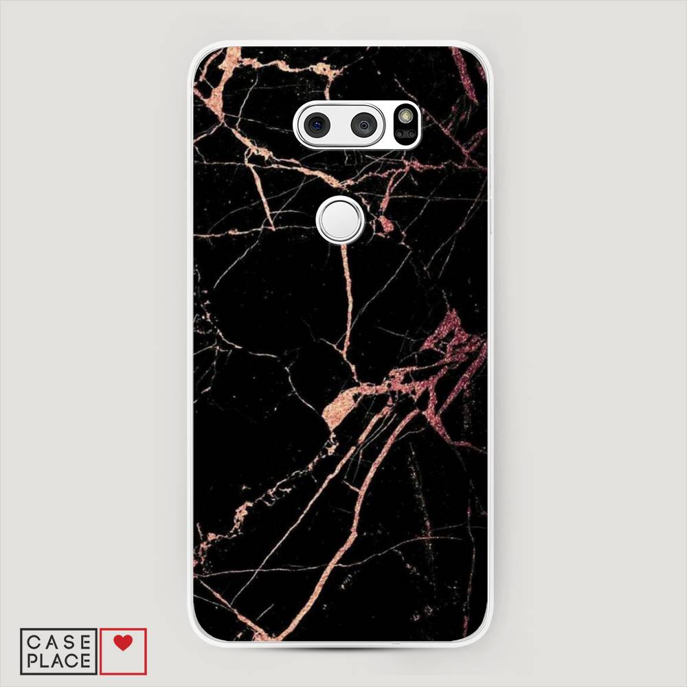 фото Чехол awog "мрамор розовое золото" для lg v30