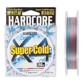 Шнур плетеный Duel PE HARDCORE SUPER COLD X4 200m 15 5COLOR 10kg 2603₽