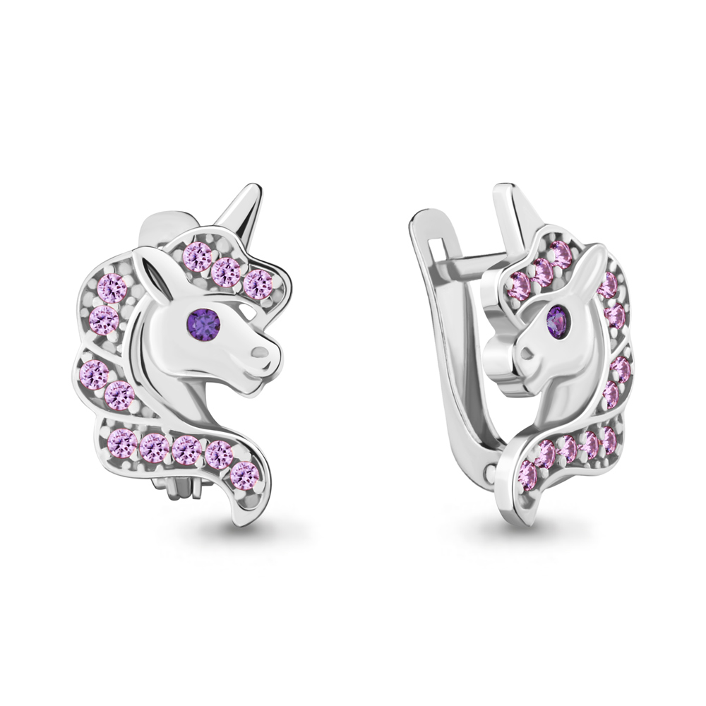 

Серьги из серебра с фианитом Aquamarine Aquamarine 41495ВД_925_р, 41495ВД_925_р