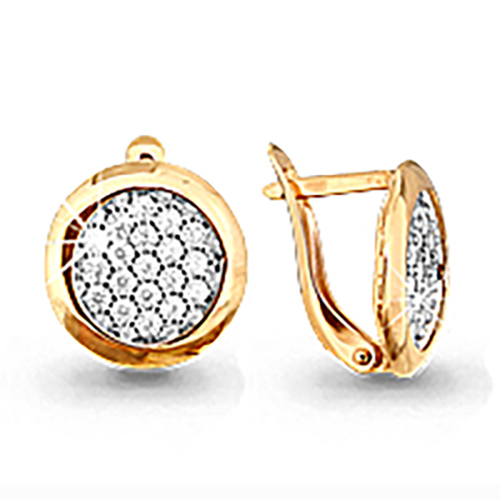 

Серьги из красного золота с фианитом Aquamarine Aquamarine 41350А_585_кз, 41350А_585_кз