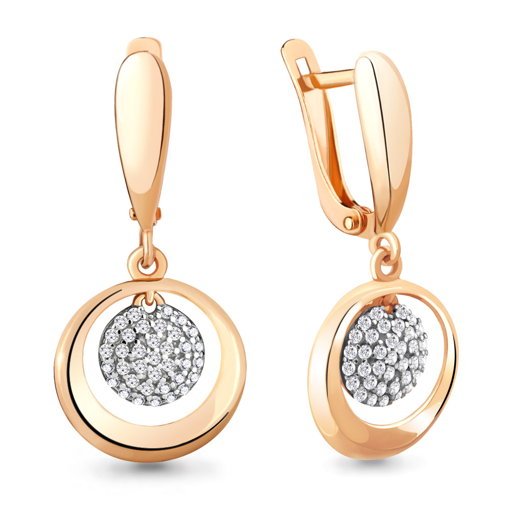 

Серьги из серебра с фианитом Aquamarine Aquamarine 41308А_925_з, 41308А_925_з