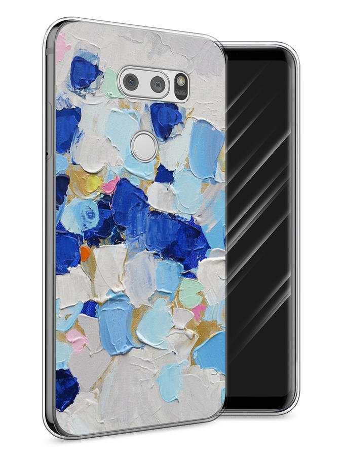 

Чехол Awog на LG V30 "Холст сине-белый", Синий, 83050-10
