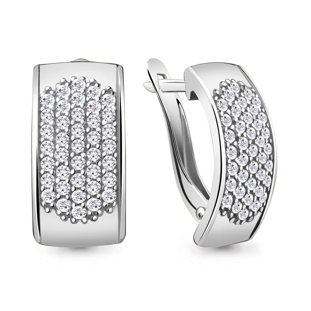 

Серьги из серебра с фианитом Aquamarine Aquamarine 40980А_925_р, 40980А_925_р