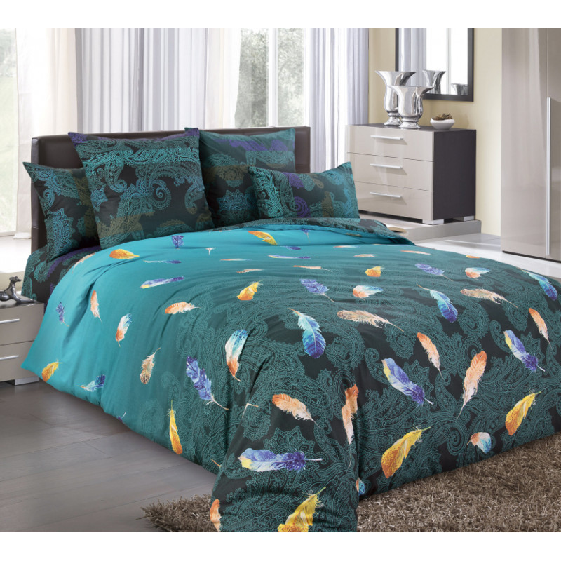 

Комплект белья Текс-Дизайн перкаль Дуновение зеленый евро арт. 330927, Дуновение зеленый