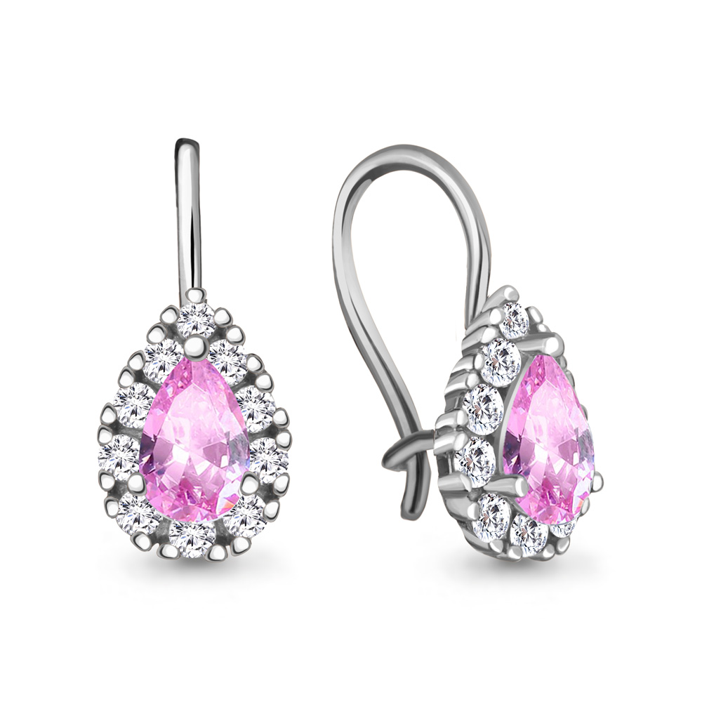 

Серьги из серебра с фианитом Aquamarine Aquamarine 40968В_925_р, 40968В_925_р