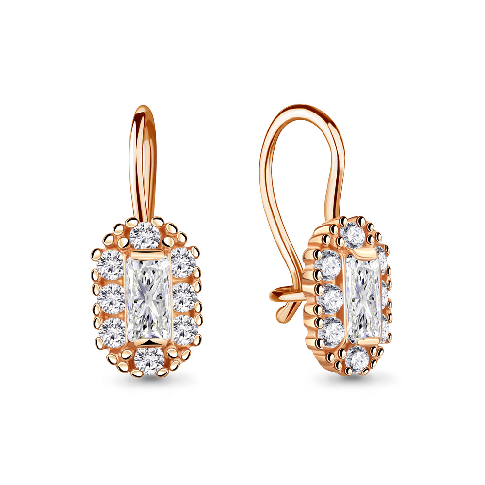 

Серьги из серебра с фианитом Aquamarine Aquamarine 40967А_925_з, 40967А_925_з