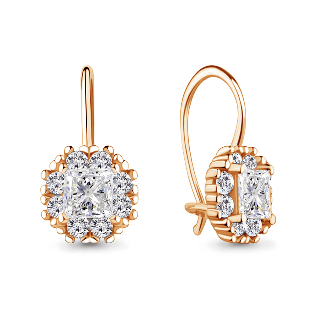 

Серьги из серебра с фианитом Aquamarine Aquamarine 40966А_925_з, 40966А_925_з