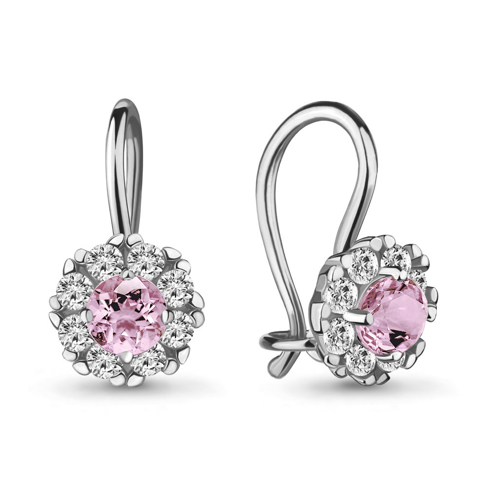 

Серьги из серебра с фианитом Aquamarine Aquamarine 40965В_925_р, 40965В_925_р
