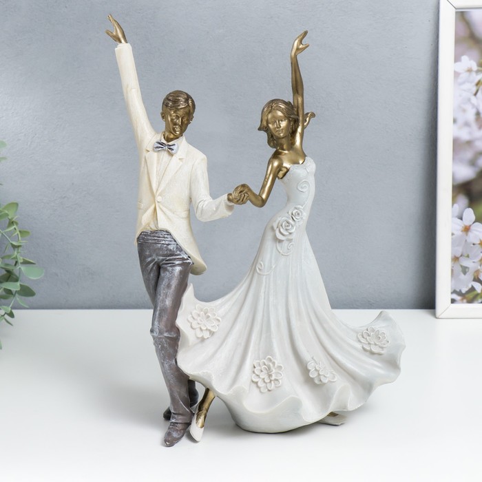 фото Сувенир полистоун "молодожёны - свадебный танец" 35,5х14х25 см nobrand