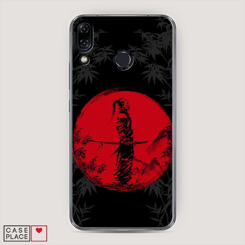 

Чехол на Asus Zenfone 5 "Самурай на красном фоне", Черный;красный;серый, 43450-4