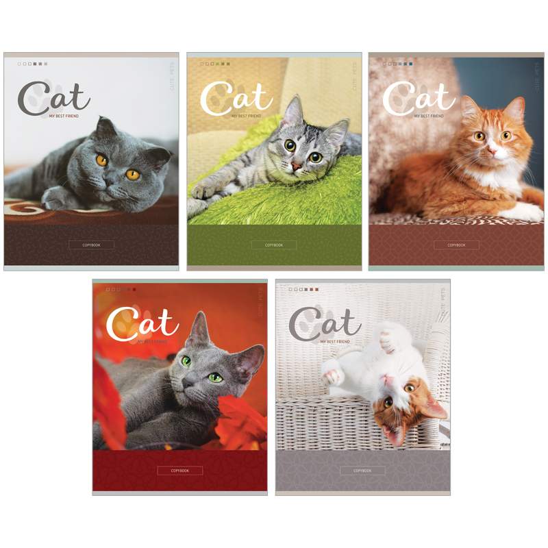 

Тетрадь 48л., А5, клетка ArtSpace "Питомцы. Cute pets", ВД-лак (арт. 257167) - 10 шт.