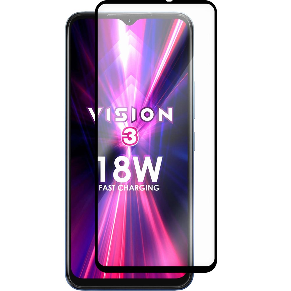

Стекло защитное Full Glue Premium Krutoff для ITEL Vision 3 черное