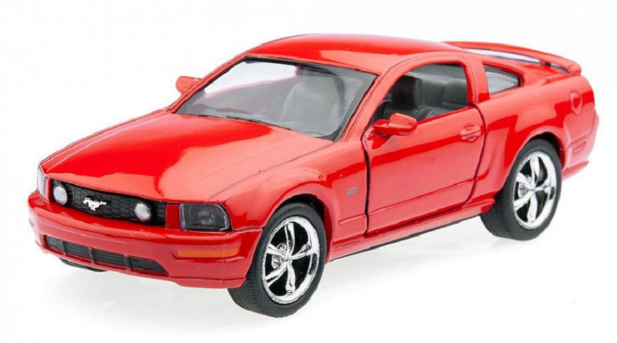 Машинка Kinsmart Ford Mustang GT 2006 1:36 красная KT5091W легковая машина kinsmart модель арт кт5322 4 shelby cobra 427 s c 1965 1 32 белая