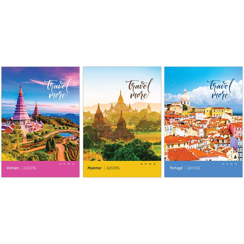 

Тетрадь ArtSpace Путешествия, Travel more, 242861, 80 листов, А4, клетка, 6 шт.