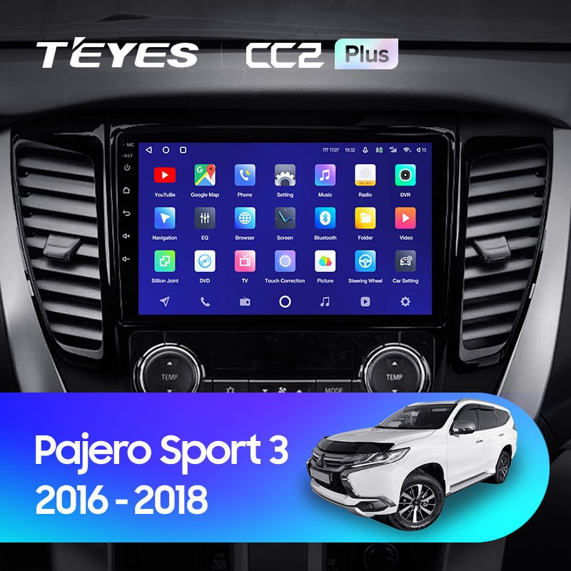 Автомобильная магнитола Teyes CC2 Plus 6/128 Mitsubishi Pajero Sport 3 (2016-2018)