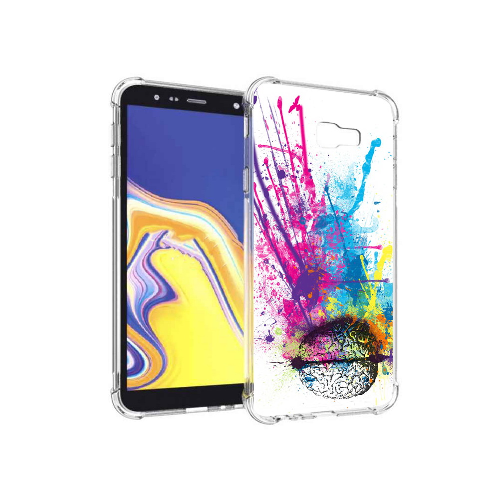 

Чехол MyPads Tocco для Samsung Galaxy J4+ (2018) яркий красочный мозг (PT118081.545.710), Прозрачный, Tocco