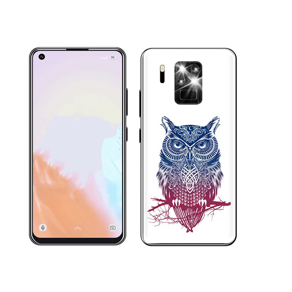 

Чехол MyPads Tocco для Oukitel C18 Pro хиппи сова, Прозрачный, Tocco