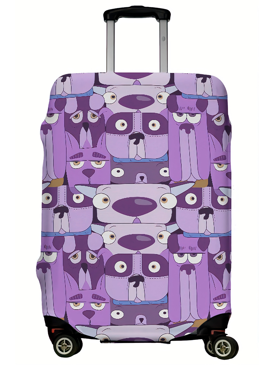 фото Чехол для чемодана lejoy funny dogs фиолетовый l