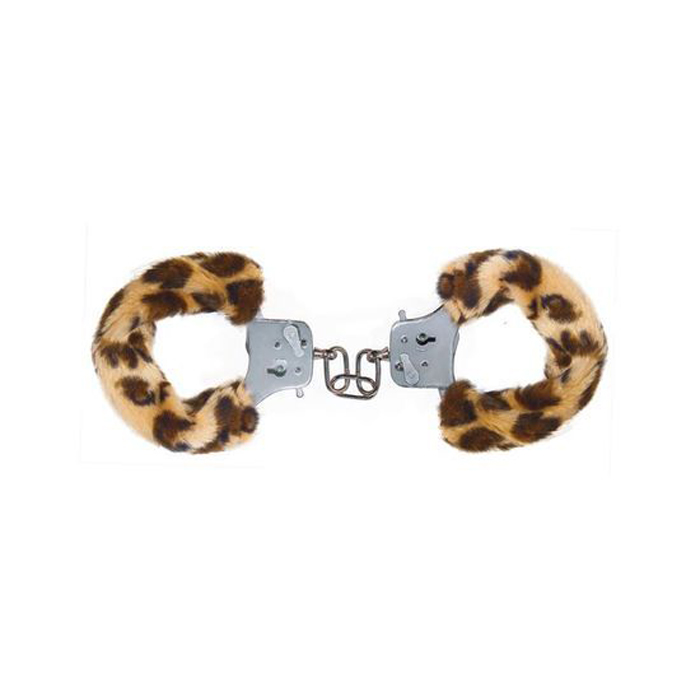 фото Наручники toy joy furry fun cuffs leopard с леопардовым мехом