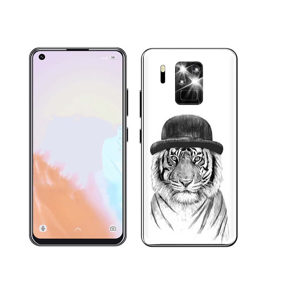 

Чехол MyPads Tocco для Oukitel C18 Pro тигр британец, Прозрачный, Tocco