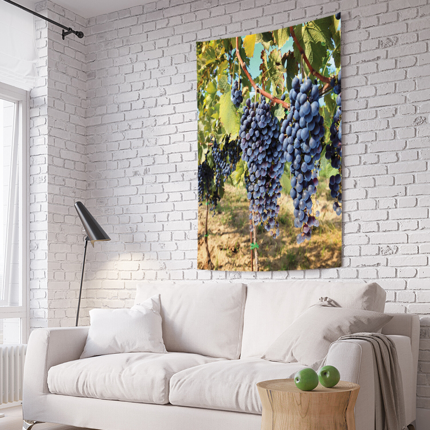 

Вертикальное фотопанно на стену JoyArty Ухоженный виноградник 150x200 см, Ухоженный виноградник