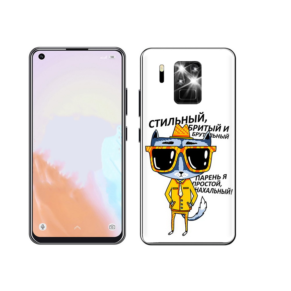 

Чехол MyPads Tocco для Oukitel C18 Pro стильный кот, Прозрачный, Tocco