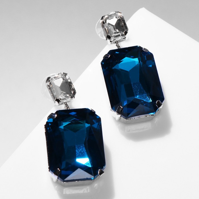 

Серьги из бижутерного сплава Queen Fair Ева, стекло, Ева
