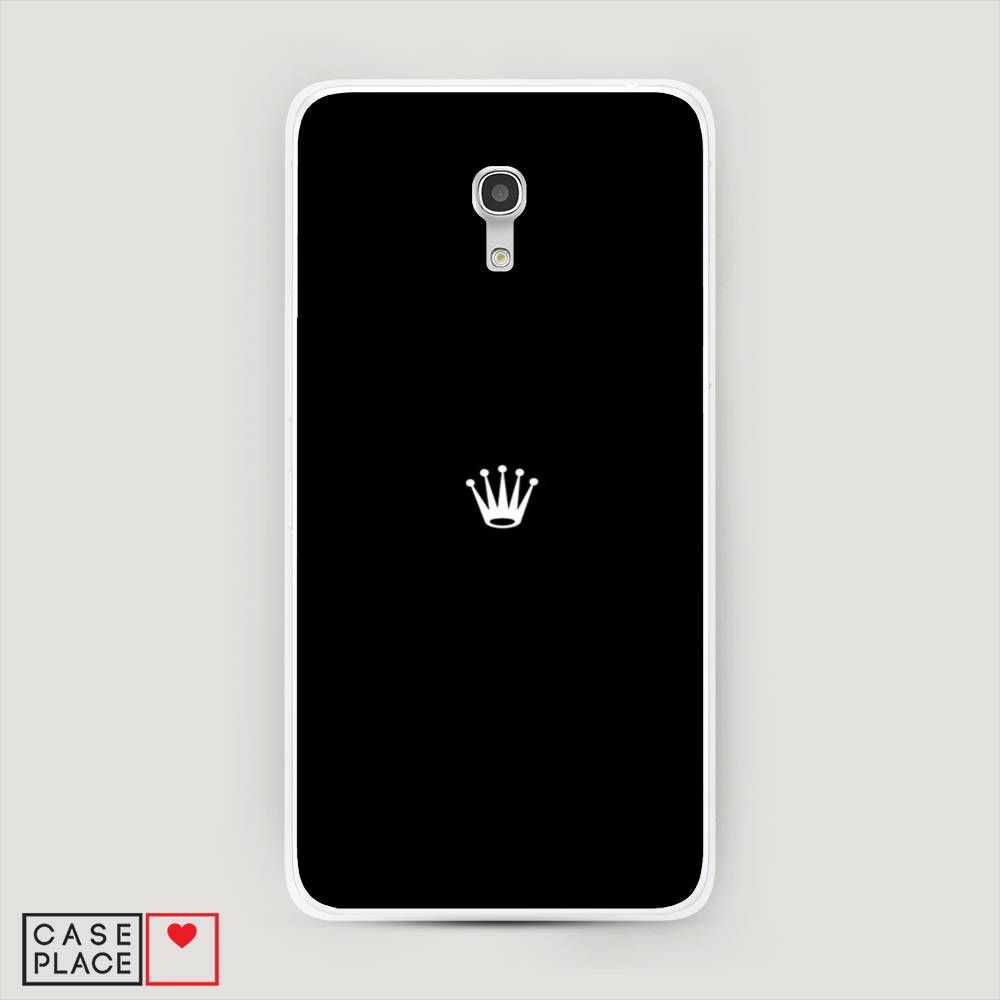 

Чехол Awog на Alcatel Pixi 4 (5) 5045D Белая корона на черном фоне", 170250-7