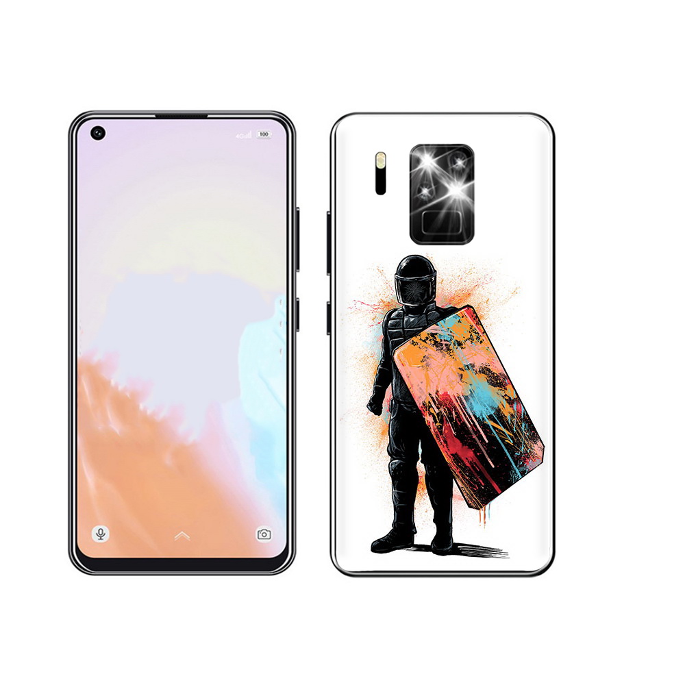 

Чехол MyPads Tocco для Oukitel C18 Pro солдат с красочным щитом, Прозрачный, Tocco