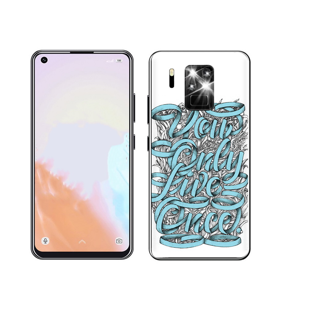 

Чехол MyPads Tocco для Oukitel C18 Pro слова из ленты абстракция, Прозрачный, Tocco