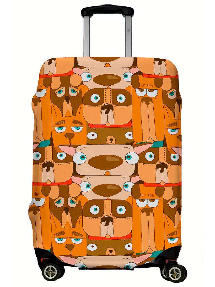 фото Чехол для чемодана lejoy funny dogs коричневый m