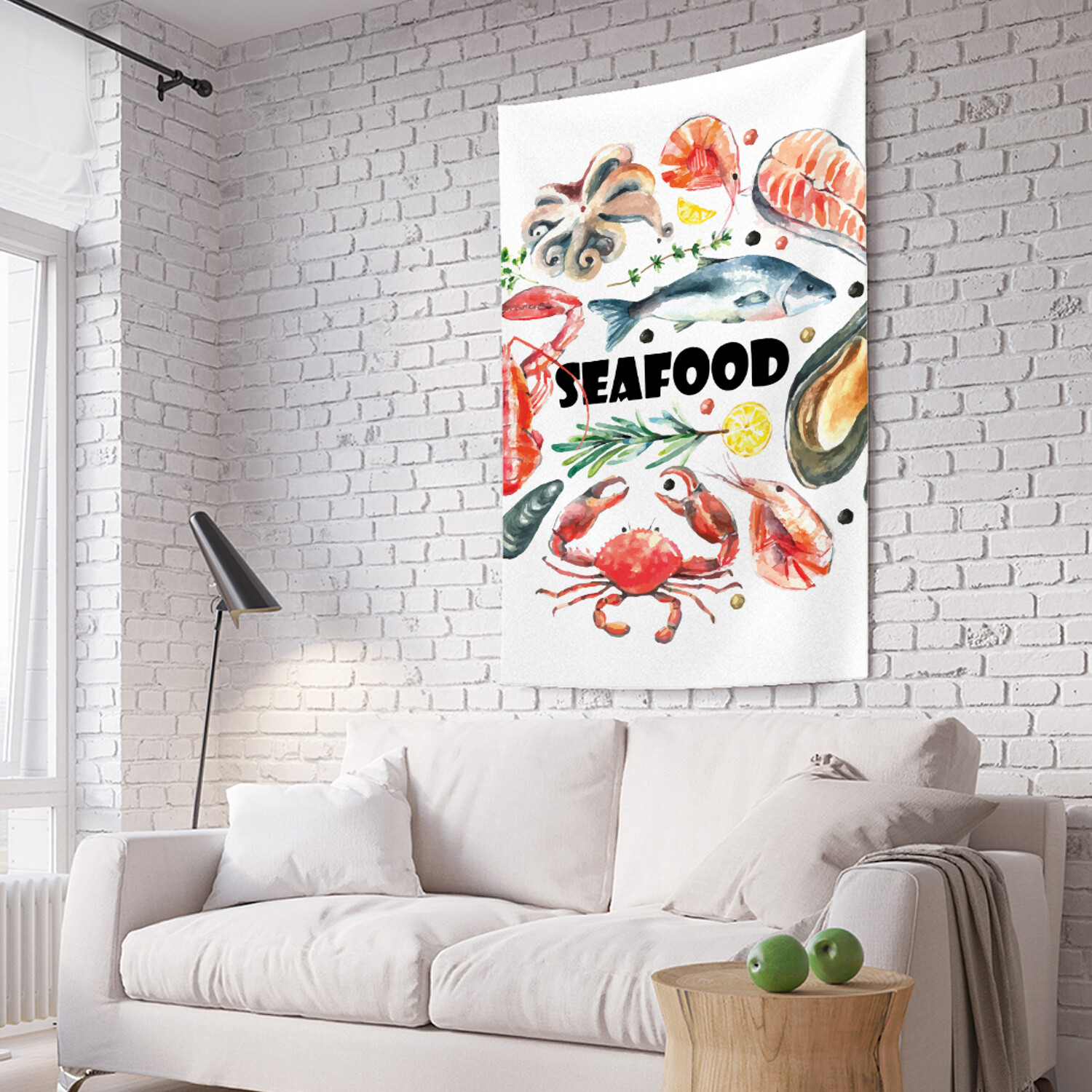 

Вертикальное фотопанно на стену JoyArty Аппетитные морепродукты 150x200 см, Аппетитные морепродукты