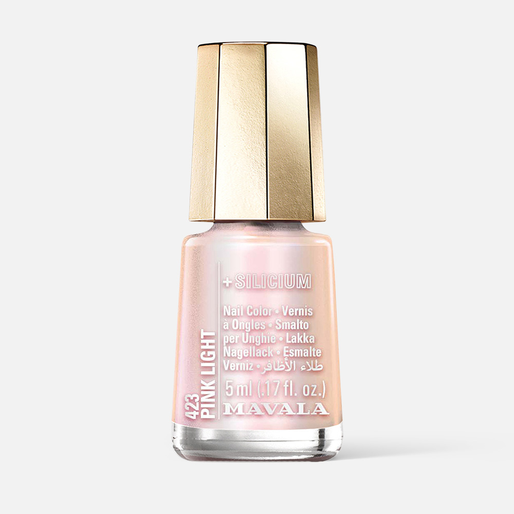 

Лак для ногтей MAVALA Nail Color с кремнием, Pink Light, №423, 5 мл, Розовый
