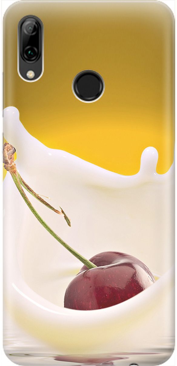 

Чехол на Honor 10 Lite/Huawei P Smart (2019) "Ягода в молоке", Белый;желтый, 1896