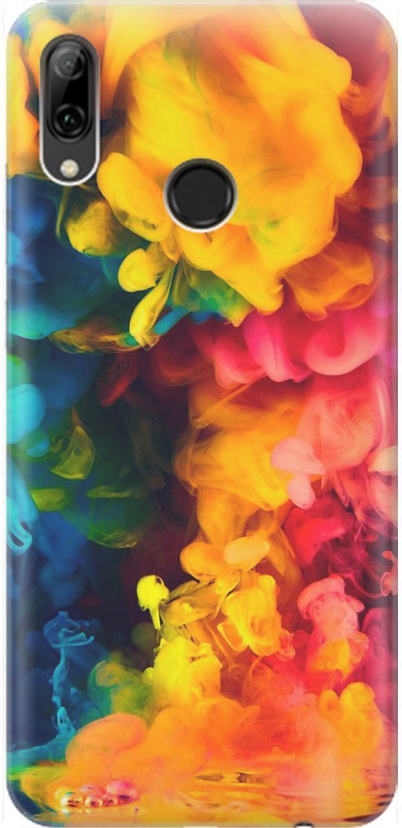 

Чехол на Honor 10 Lite/Huawei P Smart (2019) "Красочное буйство", Желтый;розовый, 1460