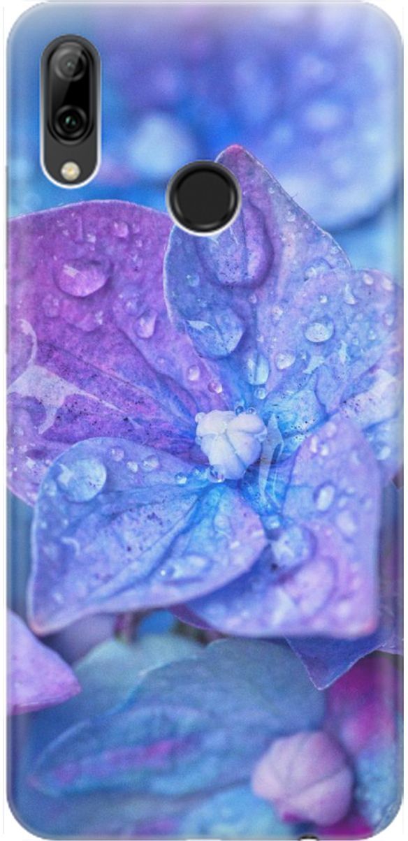 

Чехол на Honor 10 Lite/Huawei P Smart (2019) "Голубой цветочек", Голубой;фиолетовый, 1460
