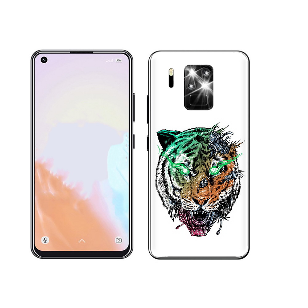 

Чехол MyPads Tocco для Oukitel C18 Pro робо-тигр, Прозрачный, Tocco