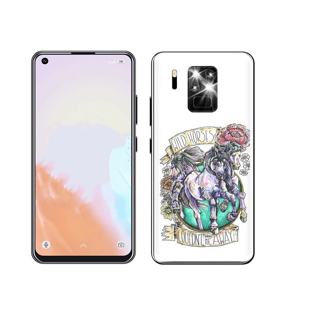 

Чехол MyPads Tocco для Oukitel C18 Pro рисунок коней в цветах, Прозрачный, Tocco
