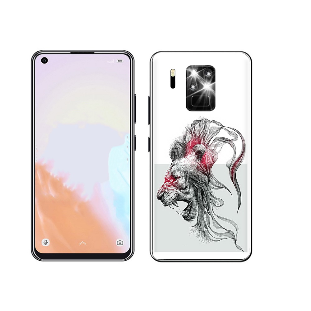

Чехол MyPads Tocco для Oukitel C18 Pro разъяренный лев, Прозрачный, Tocco